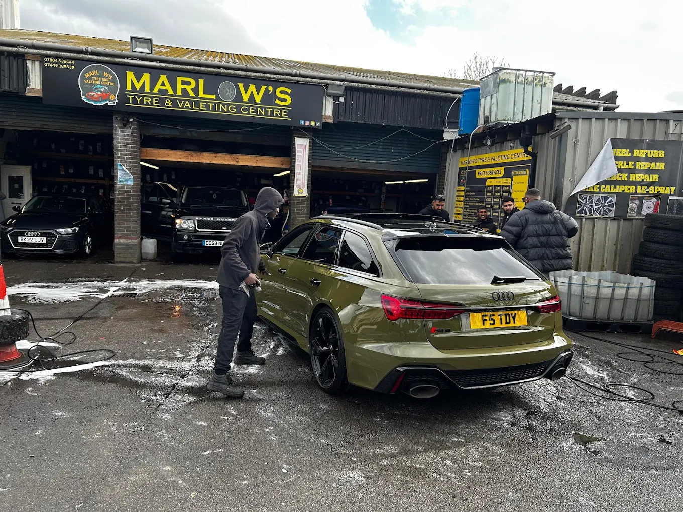 The valeting bay at Marlows Walsall