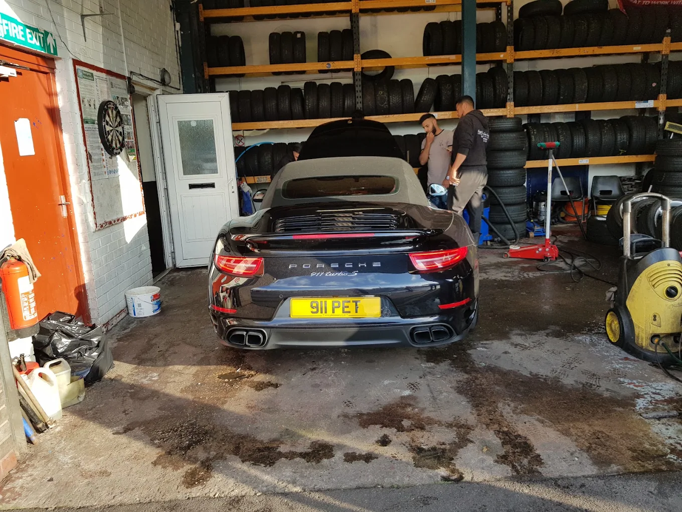 Detailing a customer car in our Walsall bay